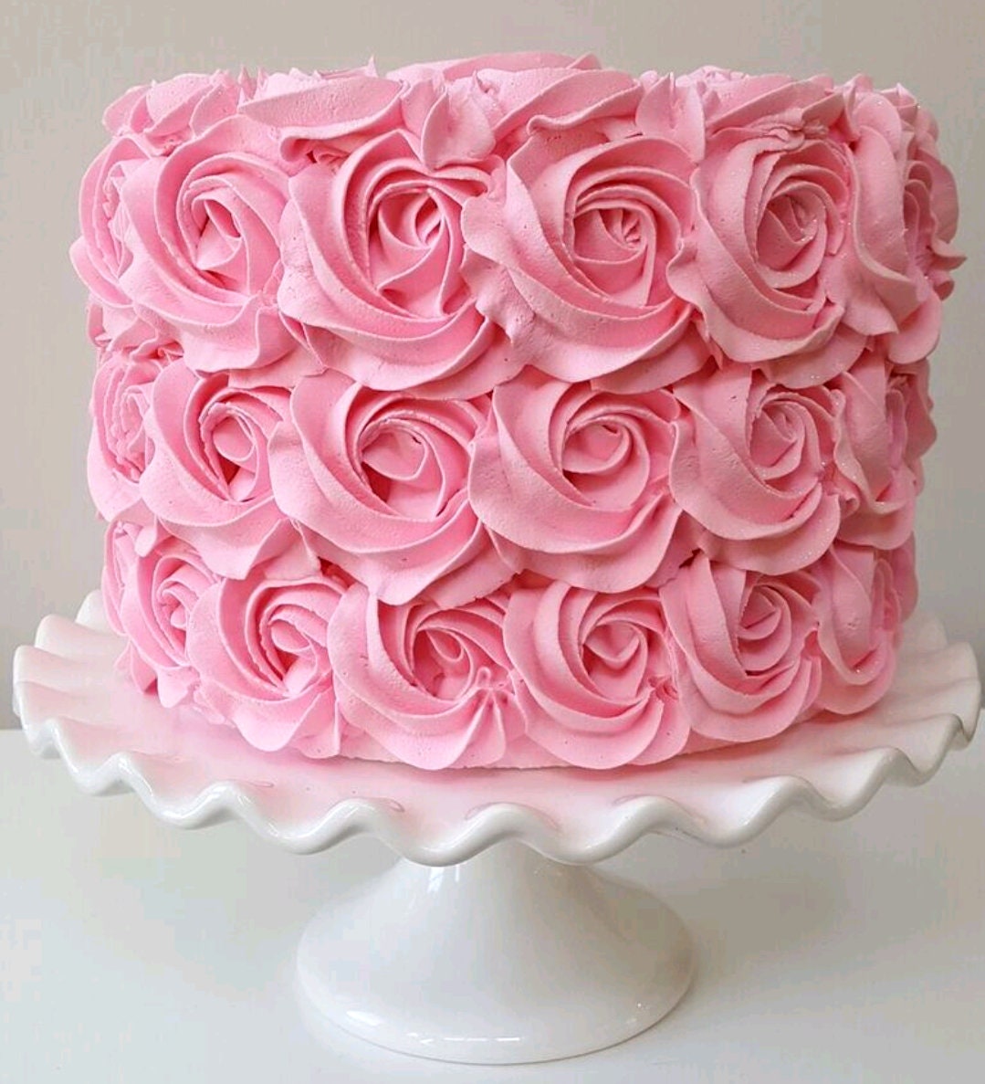 Fake Rosette Cake. Bubblegum Pink Fake Cake. Smash Cake Prop