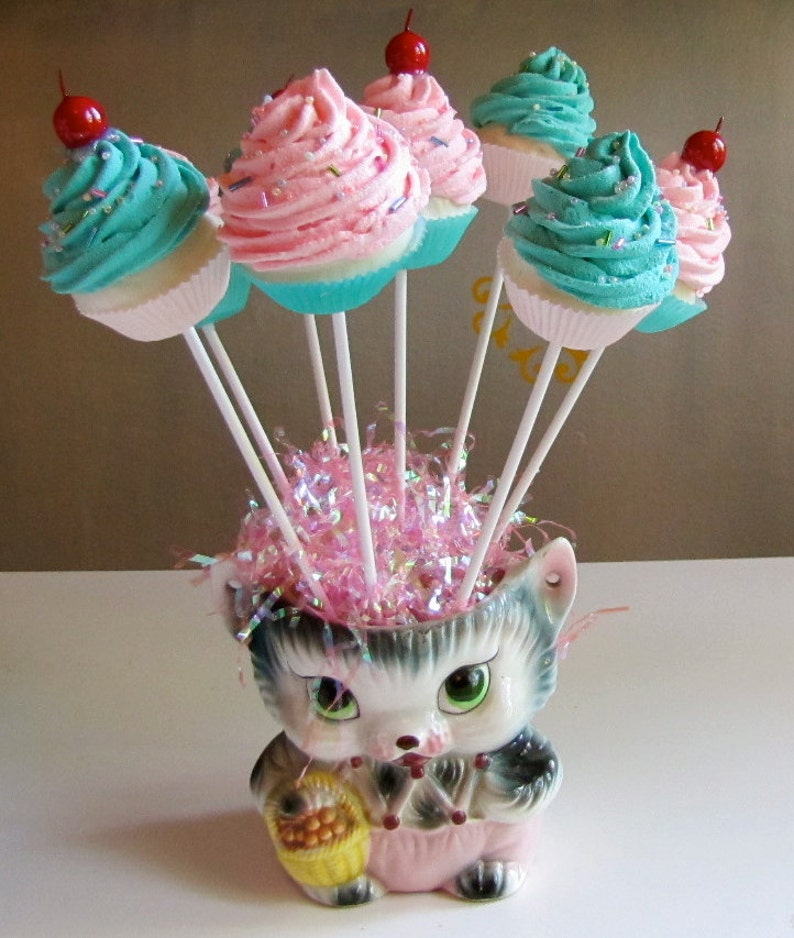 Fake Cupcake Lollipops Sweet and Whimsy Collection Etsy
