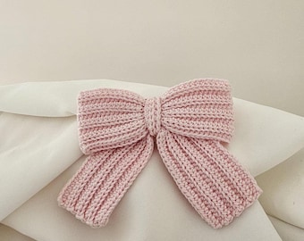 Hair Accessories, Hair Bow, Big Bow Woman, Crocheted, Crocheted Hair Accessories, Crocheted Hair Bow, Womans Hair Accessories, Gift for Mom