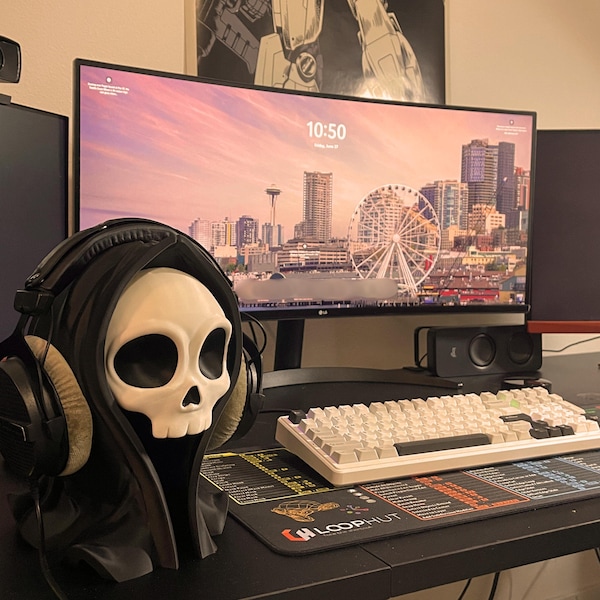 Gothic Grim Reaper Headphone Stand
