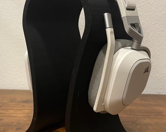 3D Printed Headphone Stand: Minimalist Desk Organizer - Matte Black