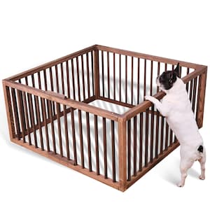 Hundezwinger Möbel - Hundestall, Hundekiste, Haustierkäfig, Hundekäfig, Übungsstall, Welpen-Laufstall, Hundehaus aus Holz, Welpenhaus