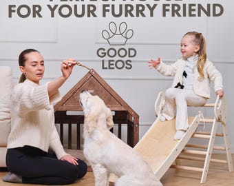 Dog House Wooden Pet Furniture With Soft Pillow, Dog Cage, Dog