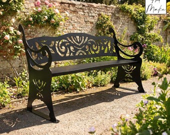 Park Bench files - "Harmonia" -  DXF, svg, .step, Manufacturing plan, Solidworks, OBJ - Cnc Laser and Plasma Cut - Design 2D & 3D