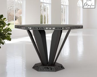 Metal table files - "Aeris" -  DXF, svg, .step, Manufacturing plan, obj - Cnc Laser, Plasma Cut - Design 2D & 3D