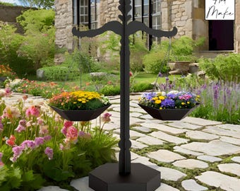 Metal Plant Stand Files - "Equiflora" -  DXF / svg / .step / Manufacturing plan / OBJ - Cnc Laser, Plasma Cut - Art & Decoration - Design