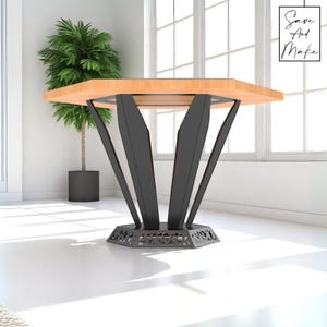 Limas para pernas de mesa de metal - "Aeris" - DXF, svg, .step, Plano de fabricação, Solidworks, OBJ - Cnc Laser, Corte Plasma - Design 2D, 3D