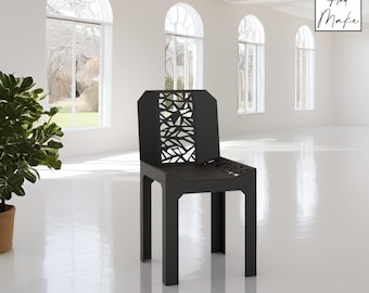 Metal chair file - "Aeris" -  DXF, svg, .step, Manufacturing plan, OBJ - Cnc Laser and Plasma Cut - Design 2D & 3D- Furniture