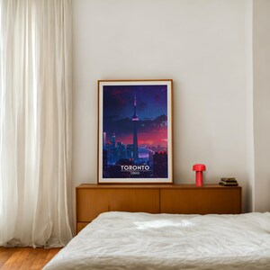 Toronto CN Tower Travel Print Wall Art, Canada Travel Poster, Digital Download, Home Decor, Birthday Gifts, Trendy Room Decor