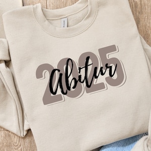 Regalo Abitur Sudadera Jersey Unisex Abi Artículo de regalo 2025 Género Neutral Beige Negro