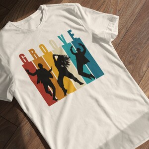 Groove Vibes T-Shirt, 70er Jahre Disco Style Shirt, Unisex Vintage Groove-Design, Feel the Groove T-Shirt, Retro Funky Graphic Tee