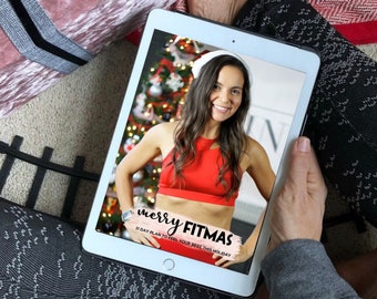 Merry Fitmas 31 Day Holiday Fitness Plan and Recipes, strength & yoga exercises included!