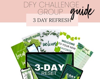 3 Day Reset Challenge Group Guide – Wellness Club, DFY Posts (Digital Download)