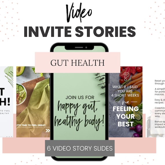 Gut Health Wellness Club Video Invite Stories (Digital Download)