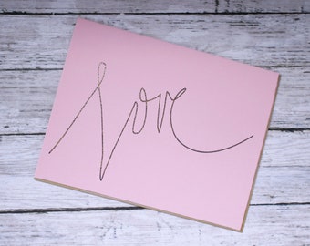 Foiled Love Card Handlettering