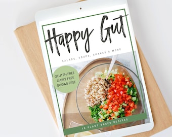 Happy Gut Anti-Inflammatory Gluten 18 Free Diary Free Sugar Free Recipes- Meal Plan Idea Recipes -Gut Protocol