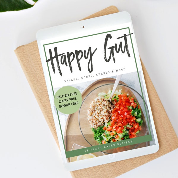 Happy Gut Anti-Inflammatory Gluten 18 Free Diary Free Sugar Free Recipes- Meal Plan Idea Recipes -Gut Protocol