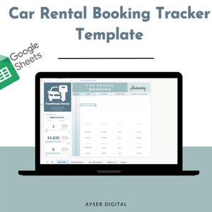 Car Rental Template, Car Rental Tracker, Google Sheets, Booking Management, Rental Vehicle Organizer, Easy Scheduling, Booking Tracker