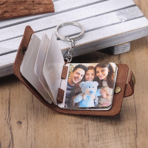 Personalisierter Foto Schlüsselanhänger, Mini Fotoalbum Schlüsselanhänger, personalisiertes Geschenk für Ihn, Sie, Muttertagsgeschenk, Freund Geburtstagsgeschenk