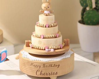 Custom Wooden Music Box, Wooden Baby Toys,Engraved Name Music Box, Baby Shower Gift,New Born Gift, New Baby Gifts,Birthday Gifts for Kids