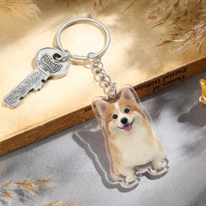 Custom Photo Keychain,Acrylic Pet Keychain,Personalized Dog Keychain,Cat Dog Gift for Her Him,Wedding Gift,Gift for Pet Owners,Memorial Gift