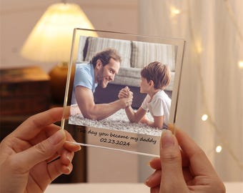 Personalized Photo Block, Acrylic Photo Frame Block, Custom Photo Family Gift, Mothers Day Gift, Fathers Day Gift,Anniversary Photo Keepsake