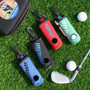 パーソナライズされたゴルフボールバッグ、ゴルフボール用のスタイリッシュなポーチ、ミニゴルフボールホルダー、男性へのゴルフギフト、父の日のギフト、ゴルフ愛好家へのギフト