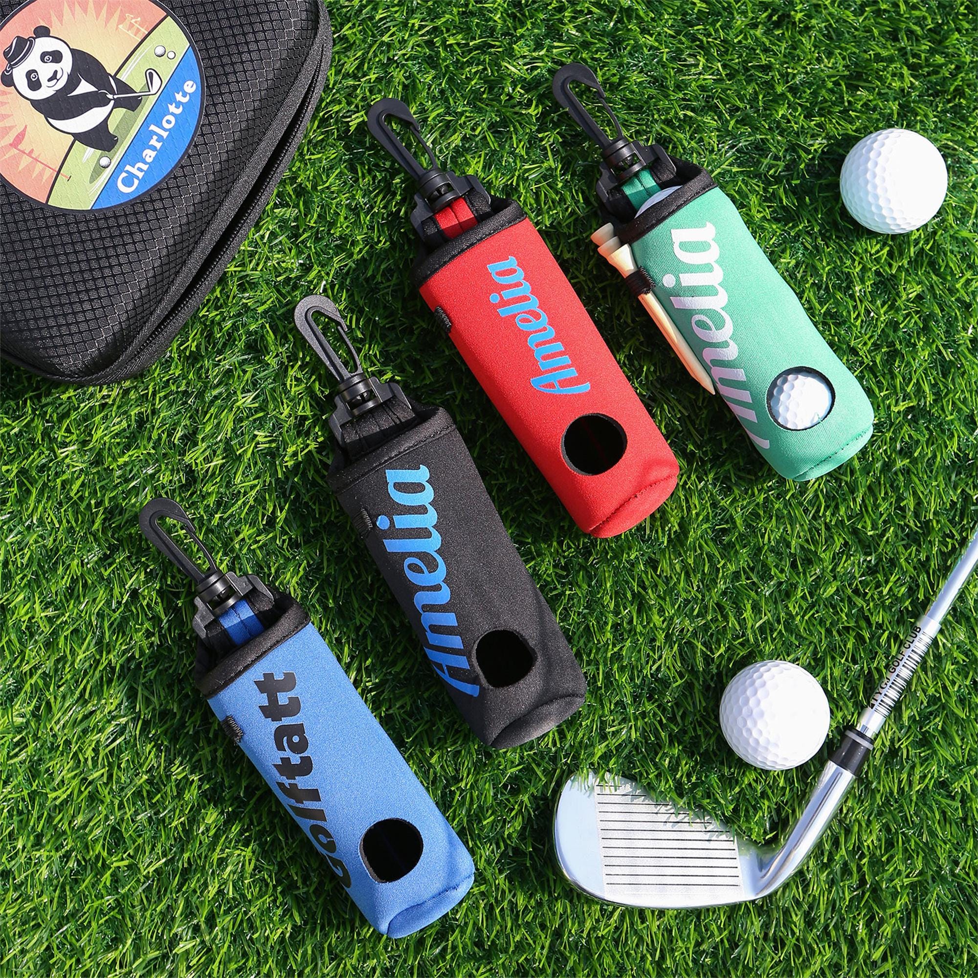 Personalized Golf Ball Bag, Stylish Pouch for Golf Balls, Mini Golf Ball Holder, Golf Gifts for Him, Fathers Day Gift, Gift for golf lovers