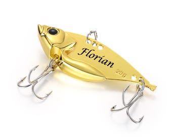 Custom Fish Lure, Metal Fishhook with Gift Box, Fishing Gift,Fisherman Gift for Dad, Fathers Day Gift, Gift for Grandpa,Fishing Buddy Gift
