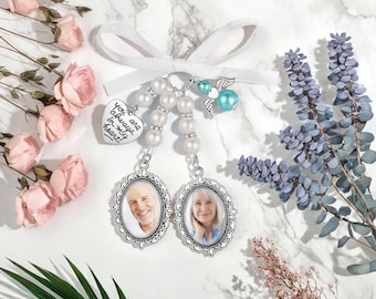 Personalized Bridal Bouquet Charm, Custom Photo Bouquet Pendant, Wedding Memorial Keepsake, Wedding Memorial Gifts For her, Wedding Favors