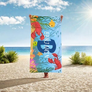 Personalisiertes Strandtuch, benutzerdefinierter Name Pool-Handtuch, Kinder Strandtuch, personalisiertes Geschenk für Kinder, Urlaubsgeschenke, Geschenke für sie, außerhalb der Party