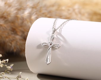 Mustard Seed Cross Necklace: Christian Faith Jewelry Encouragement Strength Hope Christian Inspirational,Loved Ones Gift