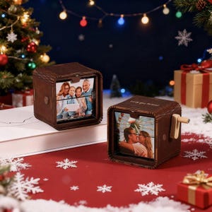 Custom 8-16 Photo Flipbook Animation Machine,Mechanical Hand Motion Photo Album,Christmas Home Decor,Christmas,Anniversary,Birthday Gift