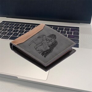 Personalized Leather Custom Wallet, Customize Name And Photo Wallet, Custom Wallet, Men's Wallet, Gift For Dad, Father's Day gift