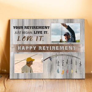 Personalized Wooden Photo frames: Father's Day Keepsake with Engraved Names,Dad's Retirement Gift,Home Decor Keepsake Gift,Christmas gifts