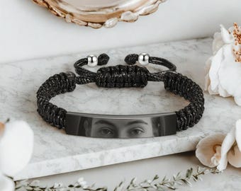 Personalized Human Eyes Bracelet for Women,Eyes Photo Custom Gift,I see You Bracelet,Photo Bracelet for Him,Eye Jewelry,Gift for Boyfriend