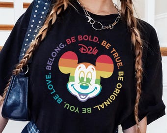 Belong Be Bold Be True Be You Shirt, Disney Pride 2026 T-Shirt, Mickey Pride Shirt, Gender Equality Shirt, Disney Rainbow Tee