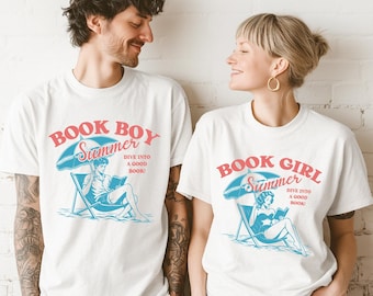 Book Girl Shirt, Book Boy T-shirt, Book Lover Gift, Bookish Sweater, Reading Book T-Shirt, Retro Summer Book Sweatshirt, Matching Tee