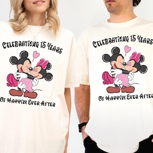 Celebrating Of Happily Ever After Mickey Minnie Shirt, Disney World Anniversary Years Couple Tee, Disney Bride Groom Sweatshirt