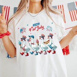 Happy 4th Of July Ducks Shirt, Independence Day Tee, American Goose Sweatshirt, Patriotic USA Flag T-Shirt, Funny Fourth Of July Duck Shirt