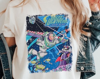 Vintage Buzz Lightyear Laser Blast-shirt, Disney Toy Story Buzz-T-shirt, retro Disneyland Buzz Lightyear-sweater, Toy Story Movie-trui