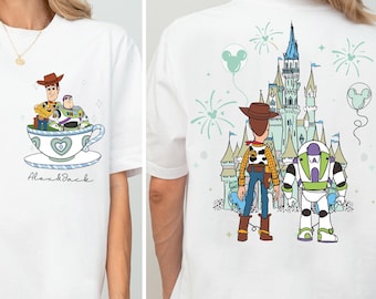 Camiseta com nome dos amigos do Woody e Buzz da Disney, moletom Toy Story, camiseta para viagem em família da Disney, camiseta personalizada com nome dos amigos do Toy Story da Disneylândia