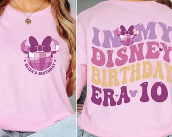 I min Disney-födelsedags-era-tröja, personlig Disney-födelsedags-tröja, födelsedagsflicka-tröja, Disney-födelsedagsresa-tröja, personlig födelsedags-Minnie-tröja
