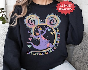 One Little Spark Of Inspiration Shirt, Figment Shirt, Purple Dragon Shirt, Disney Princesses Sweater, Winnie The Pooh Tee