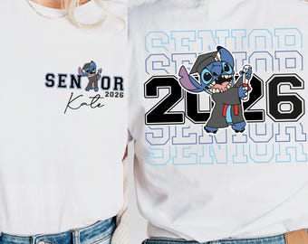Stitch Senior 2026 tröja, Disney examenströja, Stitch klass 2026 t-shirt, examenströja, examensfesttröja