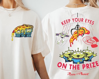 Håll ögonen på priset-tröja, Pizza Planet-tröja, Toy Story Aliens-tröja, Disney Snacks, Disney World Toy Story-tröja, pizzatröja