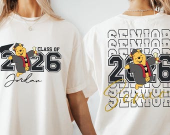 Puh klass 2026-tröja, examens-t-shirt, Disney klass 2026-tröja, Puh-tröja för avgångselever, examenströja