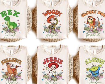 Disney Toy Story-shirt, T-shirt Toy Story-personages, Disneyland Family Vacation-T-shirt, Magic Kingdom-sweatshirt, bijpassende Disney-T-shirt