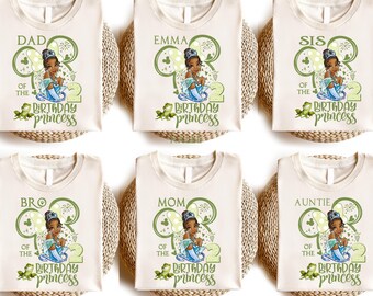 Custom Tiana Birthday Girl Shirt, Matching Family Birthday Shirts, Birthday Princess Sweatshirt, Princess Themed Party Tee, Birthday Gift