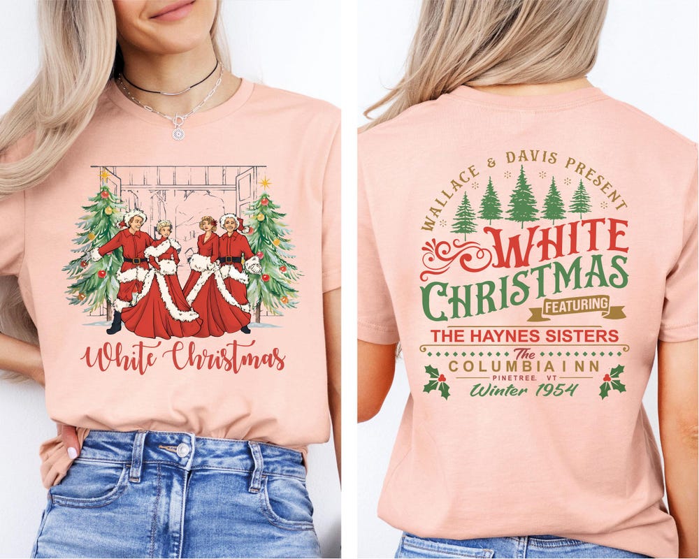 Christmas Hoodie White Christmas Sweatshirt, Santa Sisters Christmas Party T-Shirt, Merry Christmas Shirt, Family Xmas Sweater, Xmas Theme Shirt Christmas Party